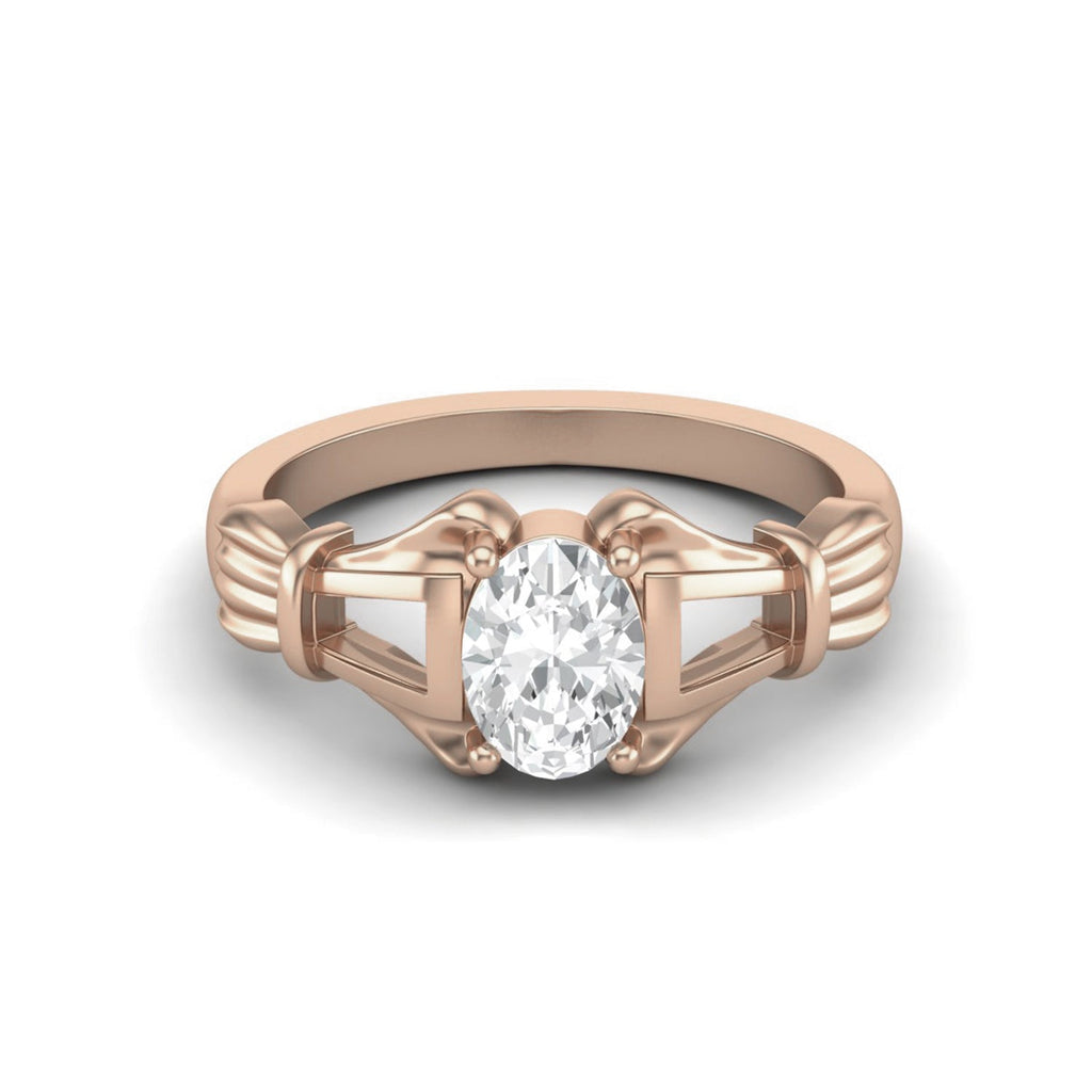 Moissanite Art Deco-Inspired Geometric Ring – Sterling Silver-4