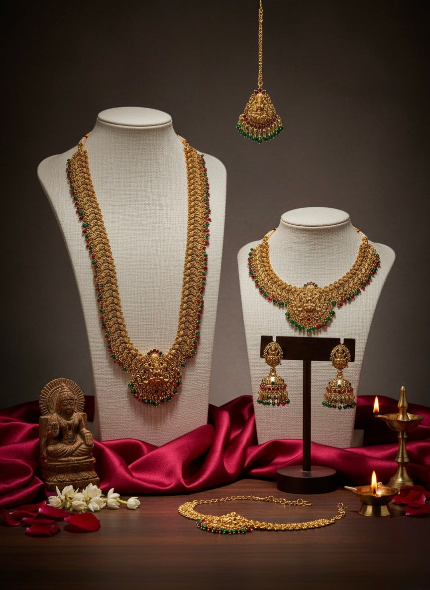 Antique Gold Bridal Temple Jewelry Set